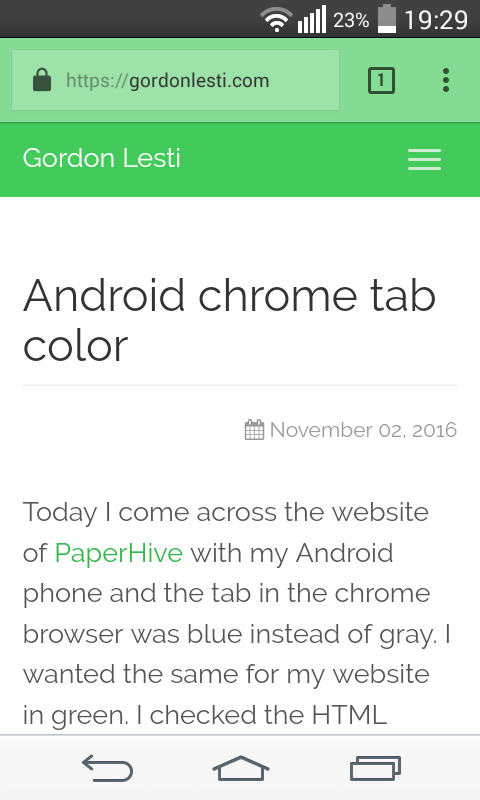 Android chrome tab color focus tab