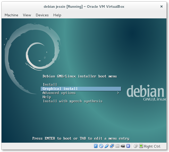 Debian installer boot menu