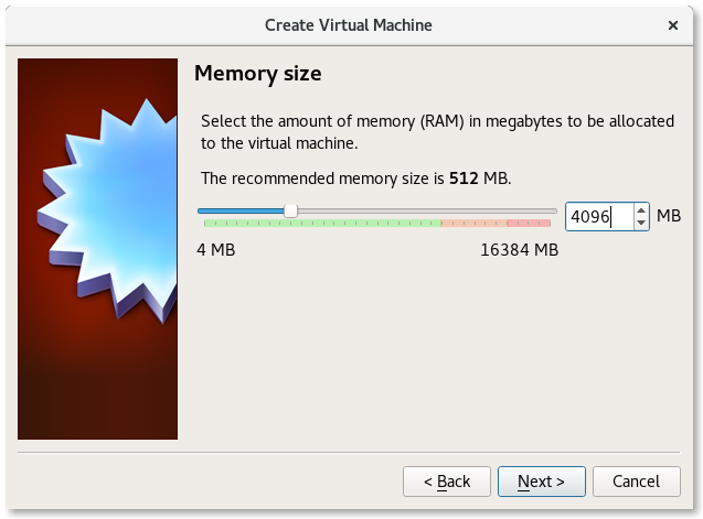 VirtualBox Kali Linux Memory size